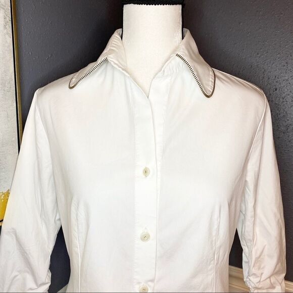 Sylvia Techerassi zipper collar & cuff button down - Picture 2 of 12